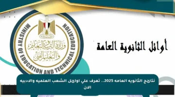 نتائج الثانوية العامة 2025.. تعرف على أوائل الشعب العلمية والأدبية الآن